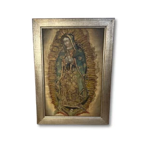 Cuadro Virgen de Guadalupe con marco dorado